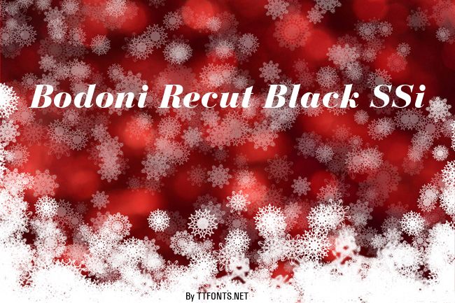 Bodoni Recut Black SSi example