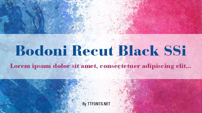 Bodoni Recut Black SSi example