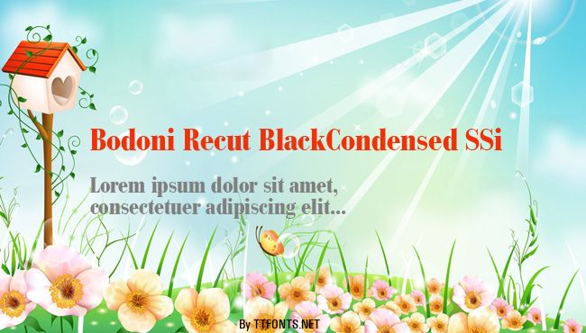 Bodoni Recut BlackCondensed SSi example