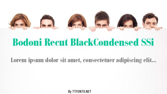 Bodoni Recut BlackCondensed SSi example