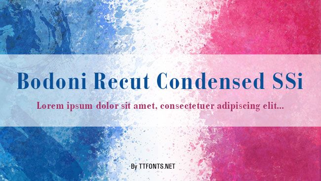 Bodoni Recut Condensed SSi example