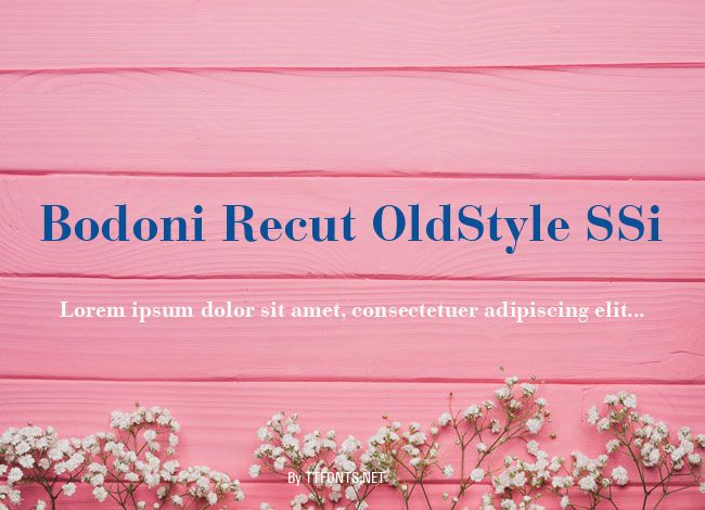 Bodoni Recut OldStyle SSi example