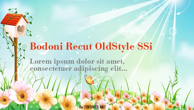 Bodoni Recut OldStyle SSi example