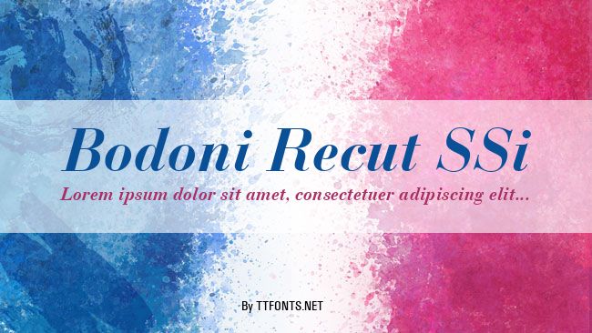 Bodoni Recut SSi example