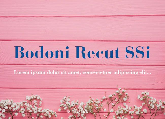 Bodoni Recut SSi example