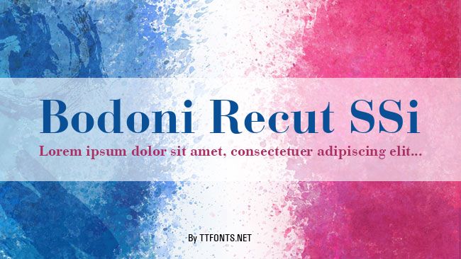 Bodoni Recut SSi example