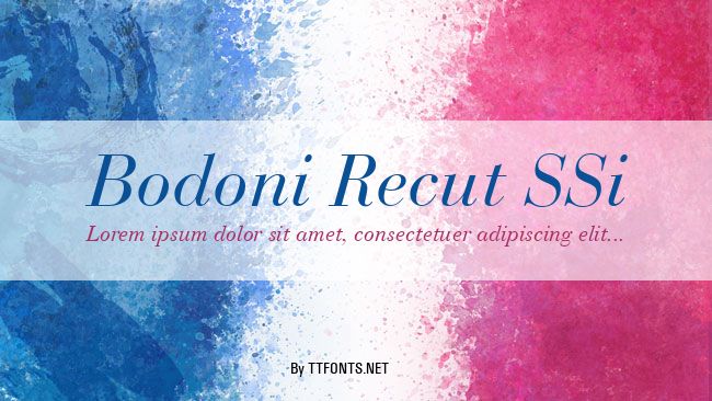 Bodoni Recut SSi example
