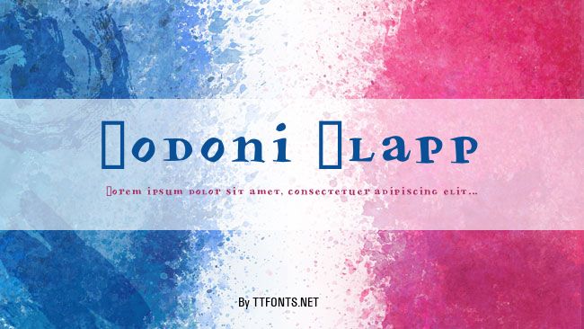 Bodoni Slapp example