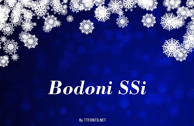 Bodoni SSi example