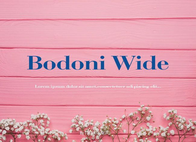 Bodoni Wide example