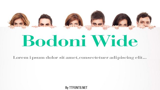 Bodoni Wide example