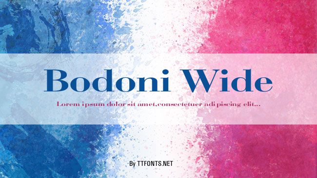 Bodoni Wide example