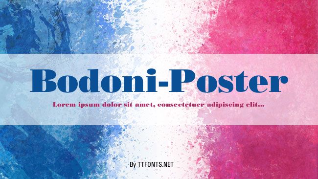 Bodoni-Poster example