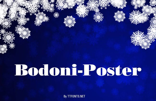 Bodoni-Poster example