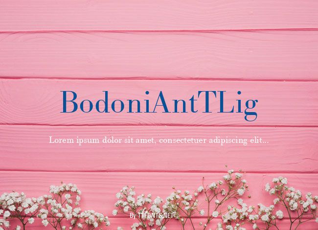 BodoniAntTLig example