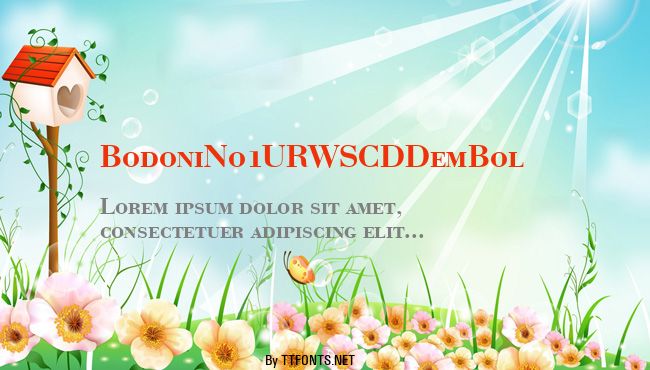BodoniNo1URWSCDDemBol example