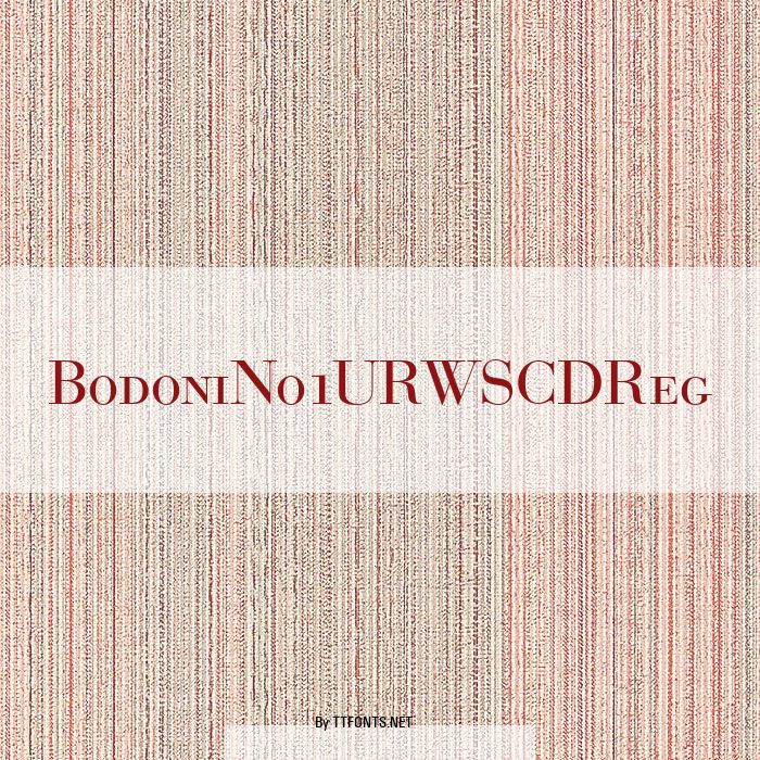 BodoniNo1URWSCDReg example