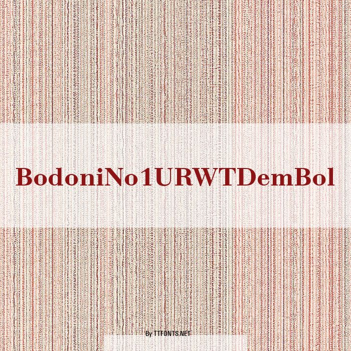 BodoniNo1URWTDemBol example