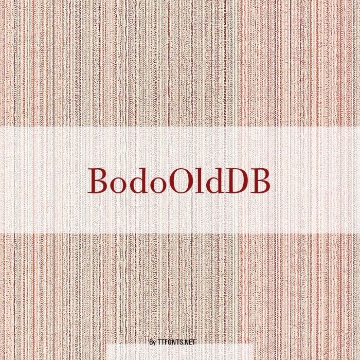BodoOldDB example