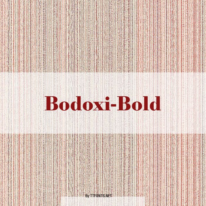 Bodoxi-Bold example
