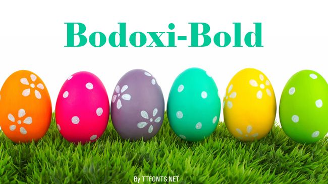Bodoxi-Bold example