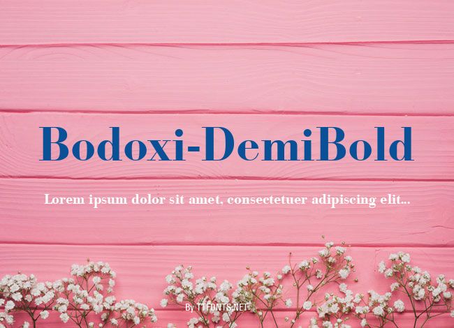 Bodoxi-DemiBold example