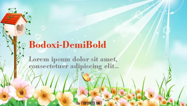 Bodoxi-DemiBold example