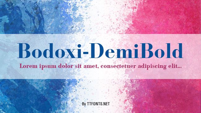 Bodoxi-DemiBold example