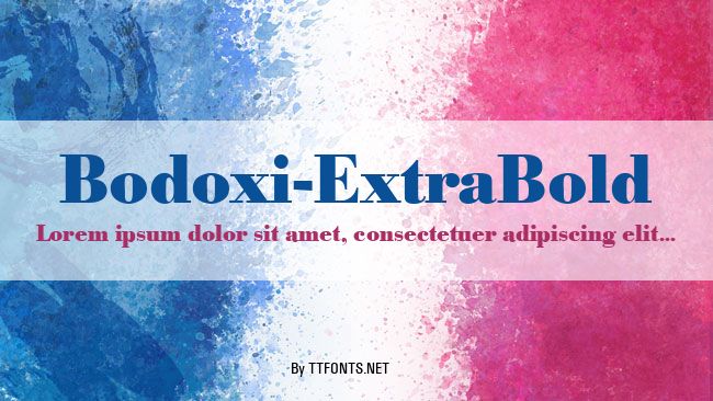 Bodoxi-ExtraBold example