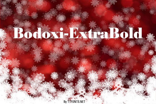 Bodoxi-ExtraBold example