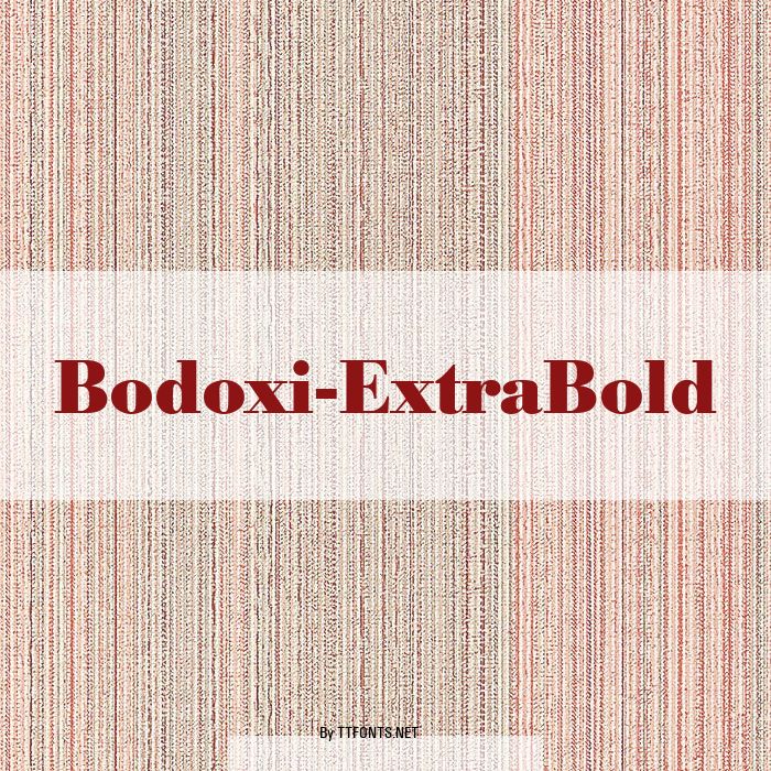 Bodoxi-ExtraBold example