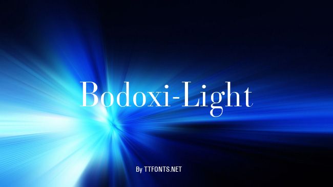 Bodoxi-Light example