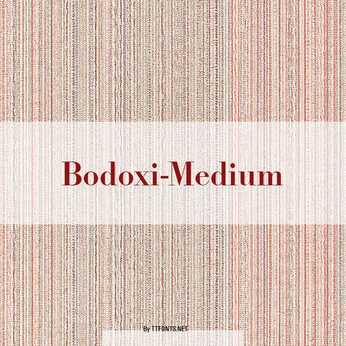 Bodoxi-Medium example