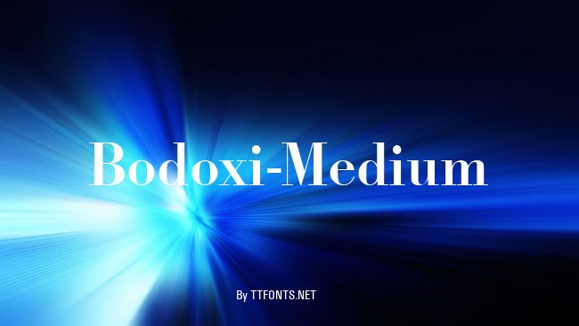 Bodoxi-Medium example