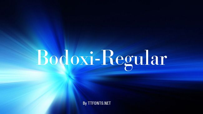 Bodoxi-Regular example