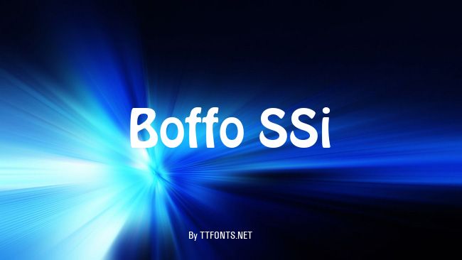 Boffo SSi example