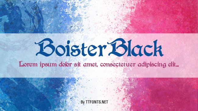 BoisterBlack example