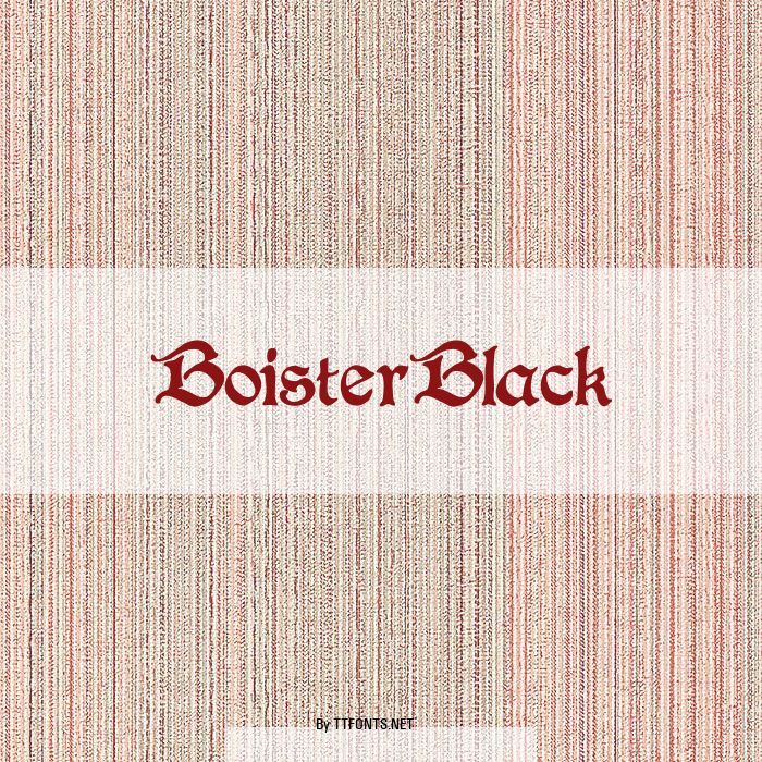 BoisterBlack example