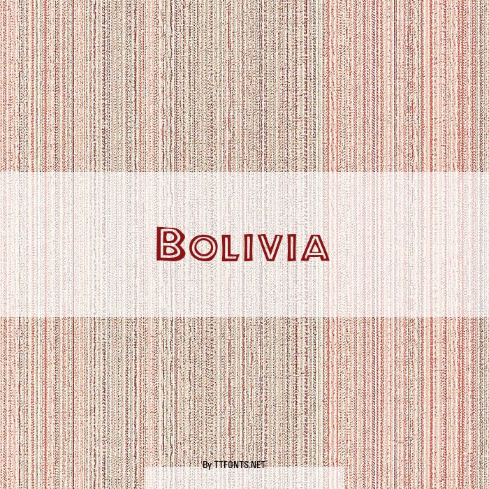 Bolivia example