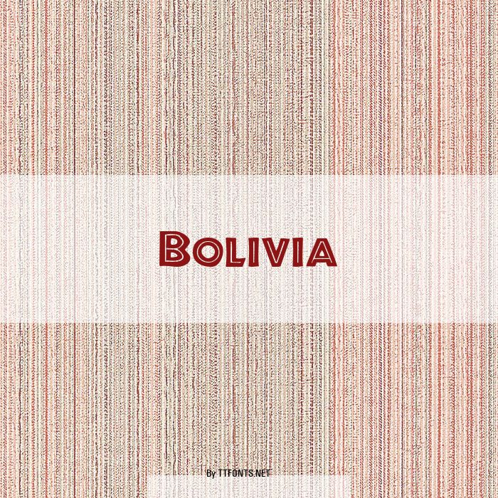 Bolivia example