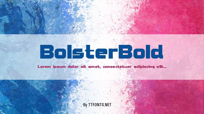 BolsterBold example