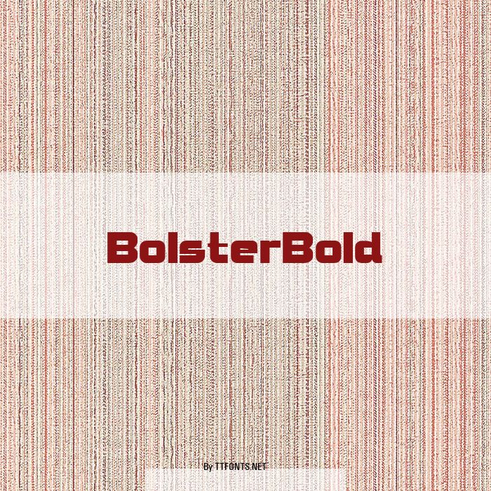 BolsterBold example