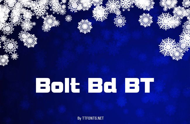 Bolt Bd BT example