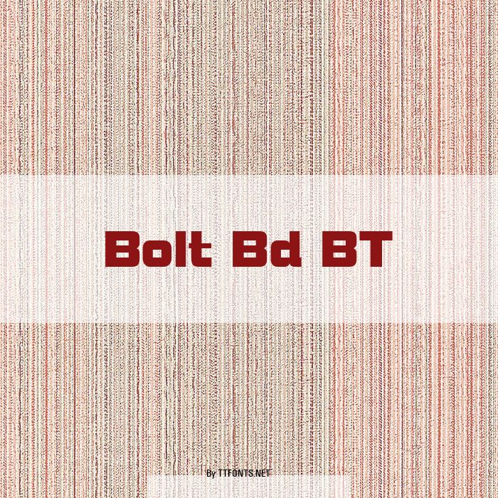 Bolt Bd BT example