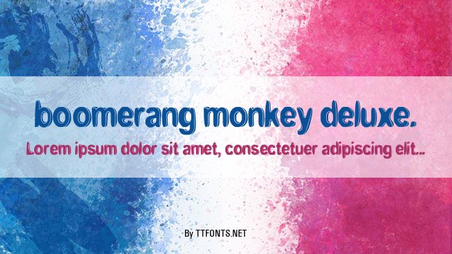boomerang monkey deluxe. example