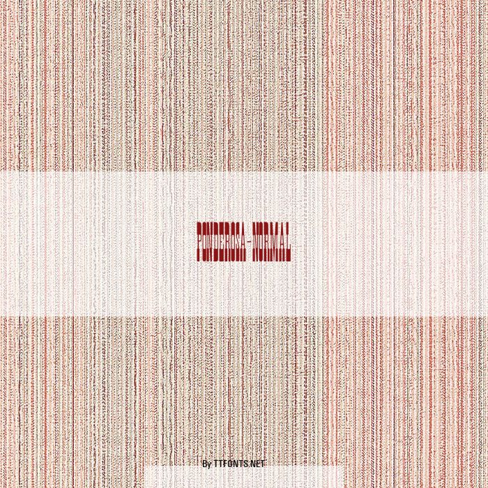 Ponderosa-Normal example