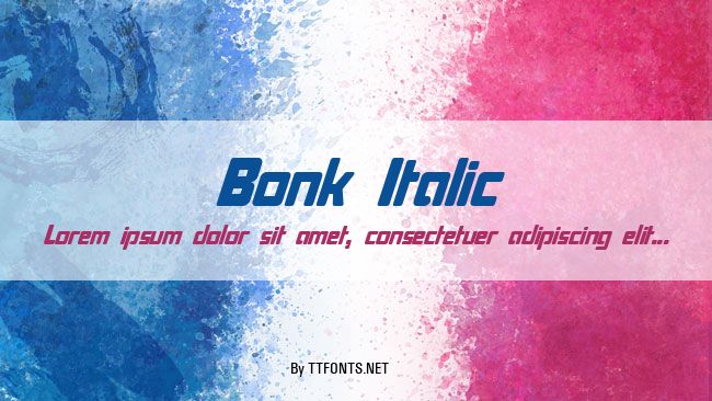 Bonk Italic example