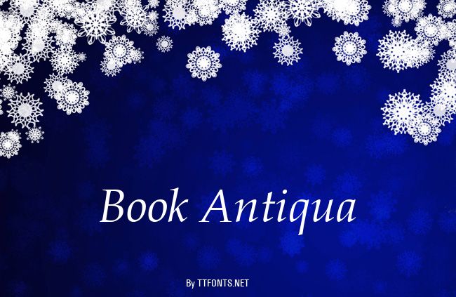 Book Antiqua example
