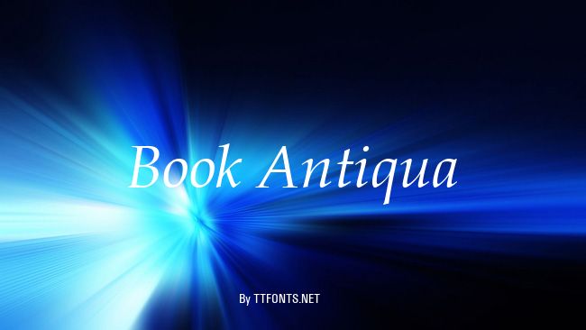 Book Antiqua example
