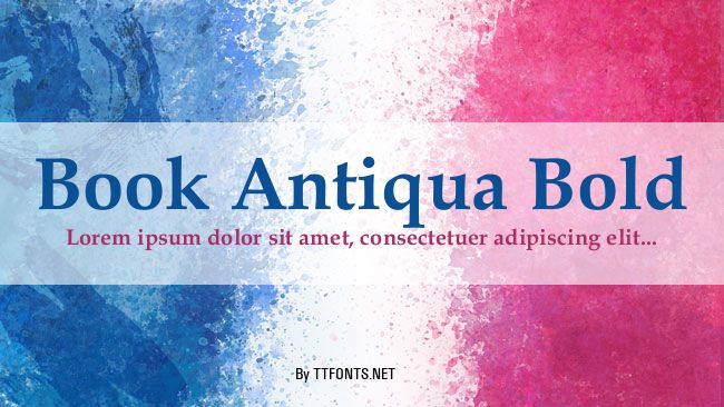 Book Antiqua Bold example